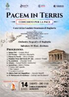 Mandorlo in fiore: sabato il concerto “Pacem in Terris”