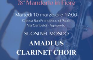 Mandorlo in Fiore: la chiesa San Francesco di Paola ospita il concerto “Suoni del Mondo” dell’Amadeus Clarinet Choir